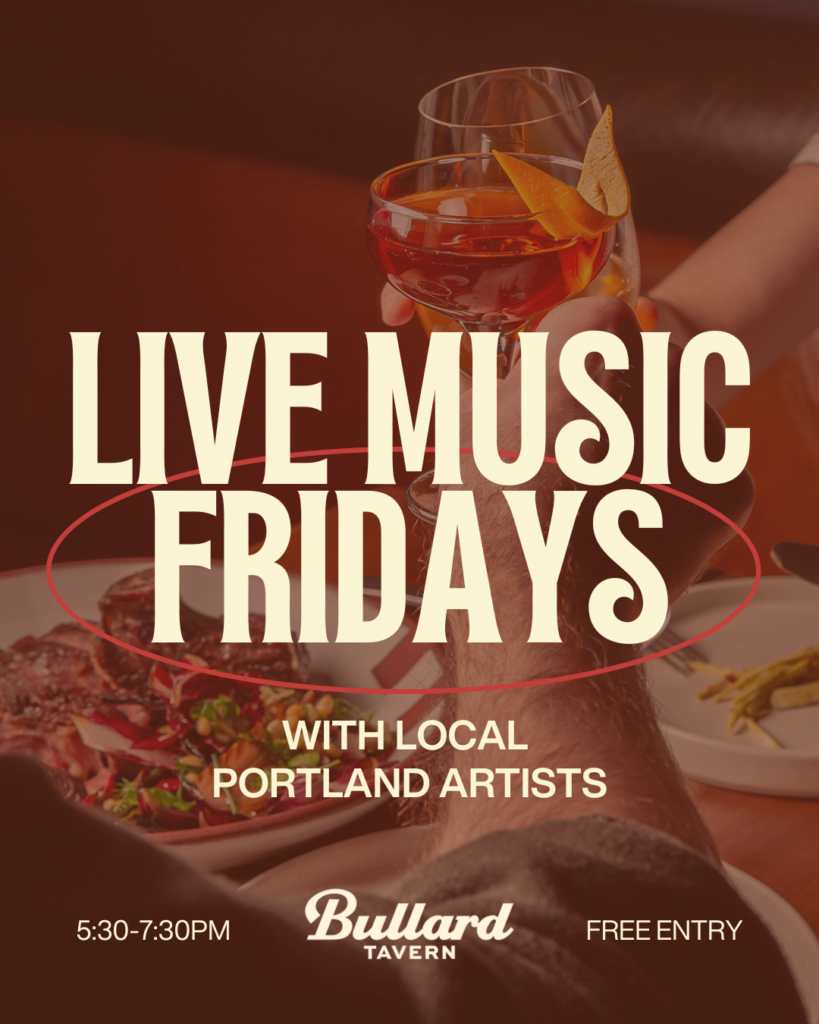 Flyer for live music in Bullard Tavern.